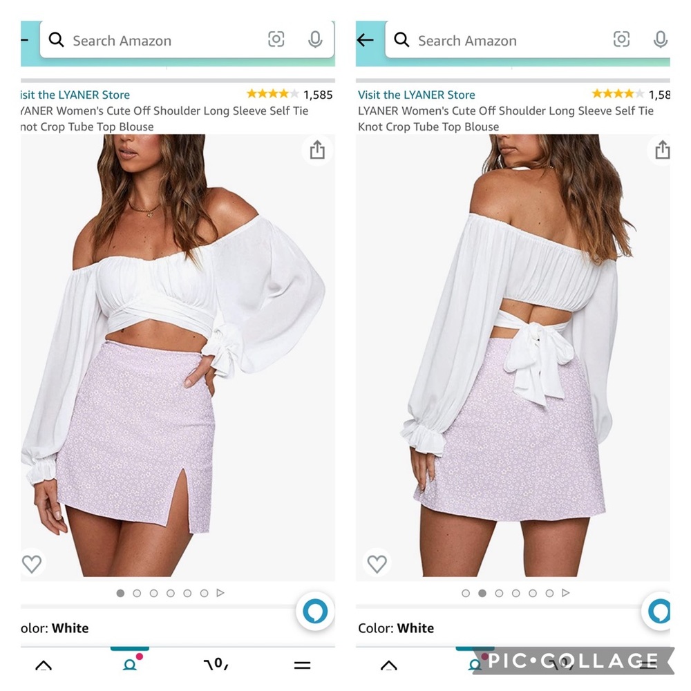 White crop top. Like new worn once!